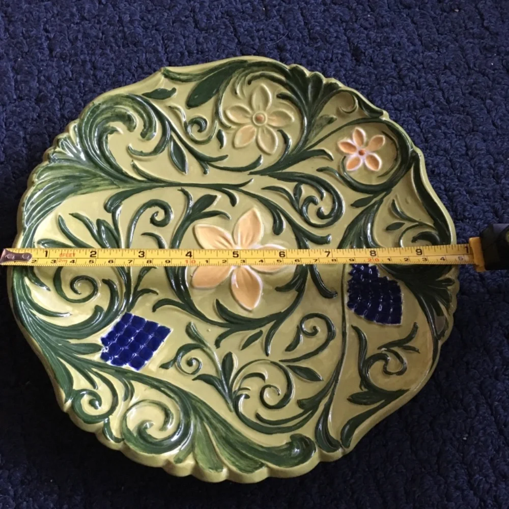 Handcrafted 1970s-Themed Decorative Plate
